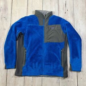 Patagonia Men’s R3 Hi- Loft Jacket Blue/ Gray Size Size XL Polartec Full Zip